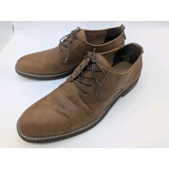 Seven 91 Brown Oxford Dress Shoes Formal Lace Up Leather Mens Size 11.5 - Picture 1 of 8